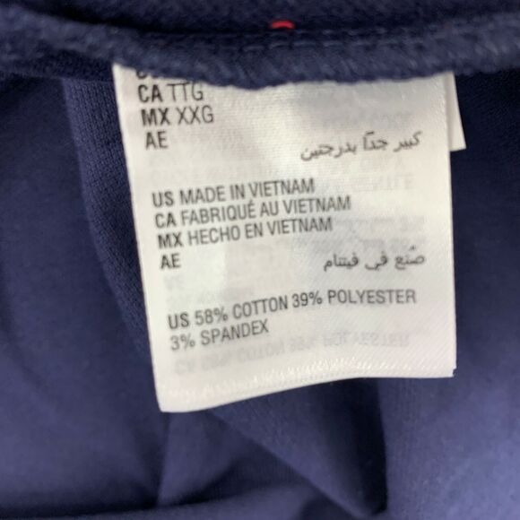 Club Room Mens Slim Fit Performance Stretch Polo Shirt Navy Blue 2XL - Picture 5 of 5